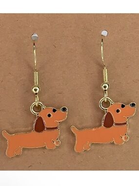 Cute Dachshund Dog Earrings - Pet Lover Fashion Jewelry